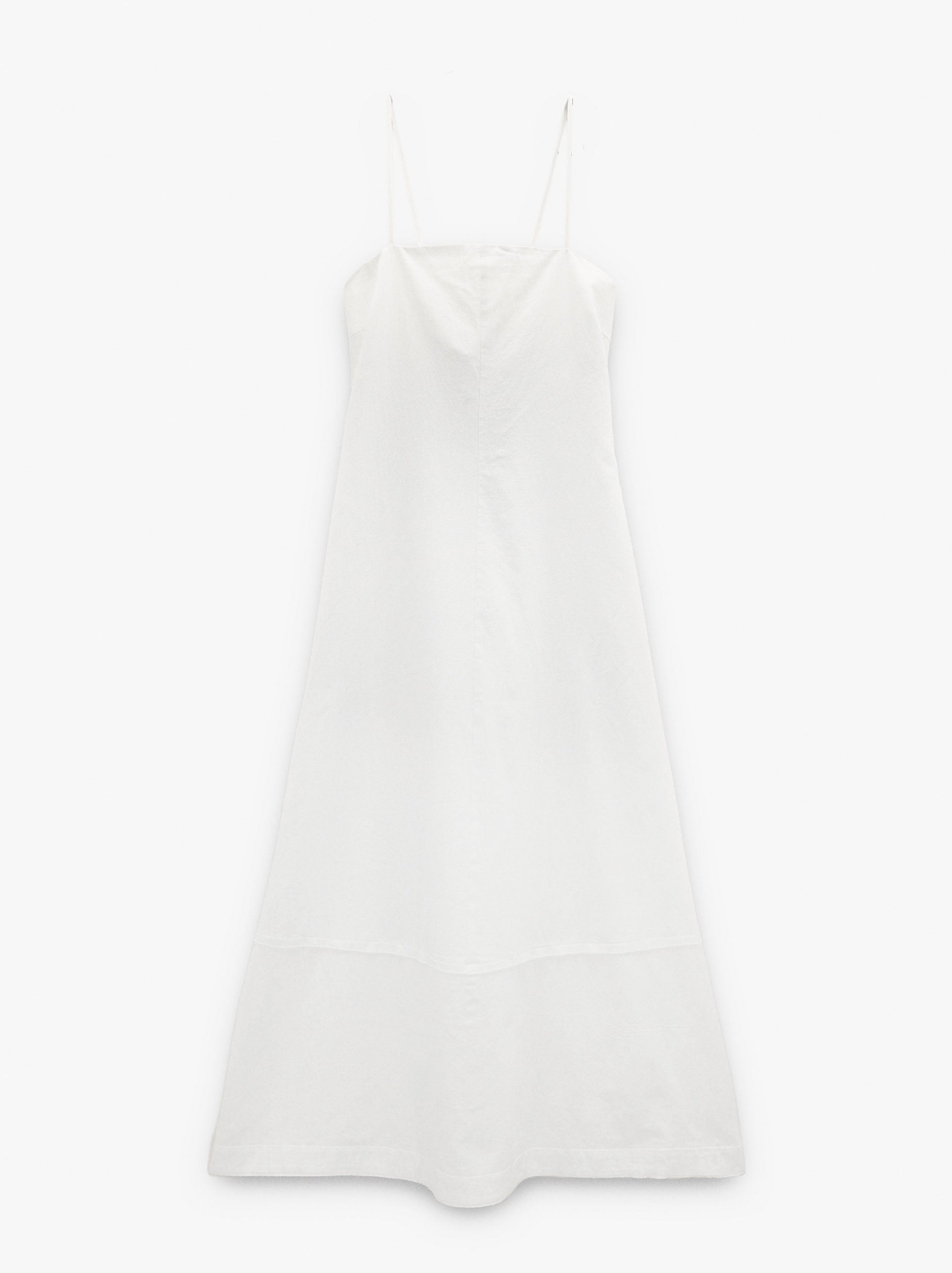 Vestido Liso Con Tirantes 100% Algodón