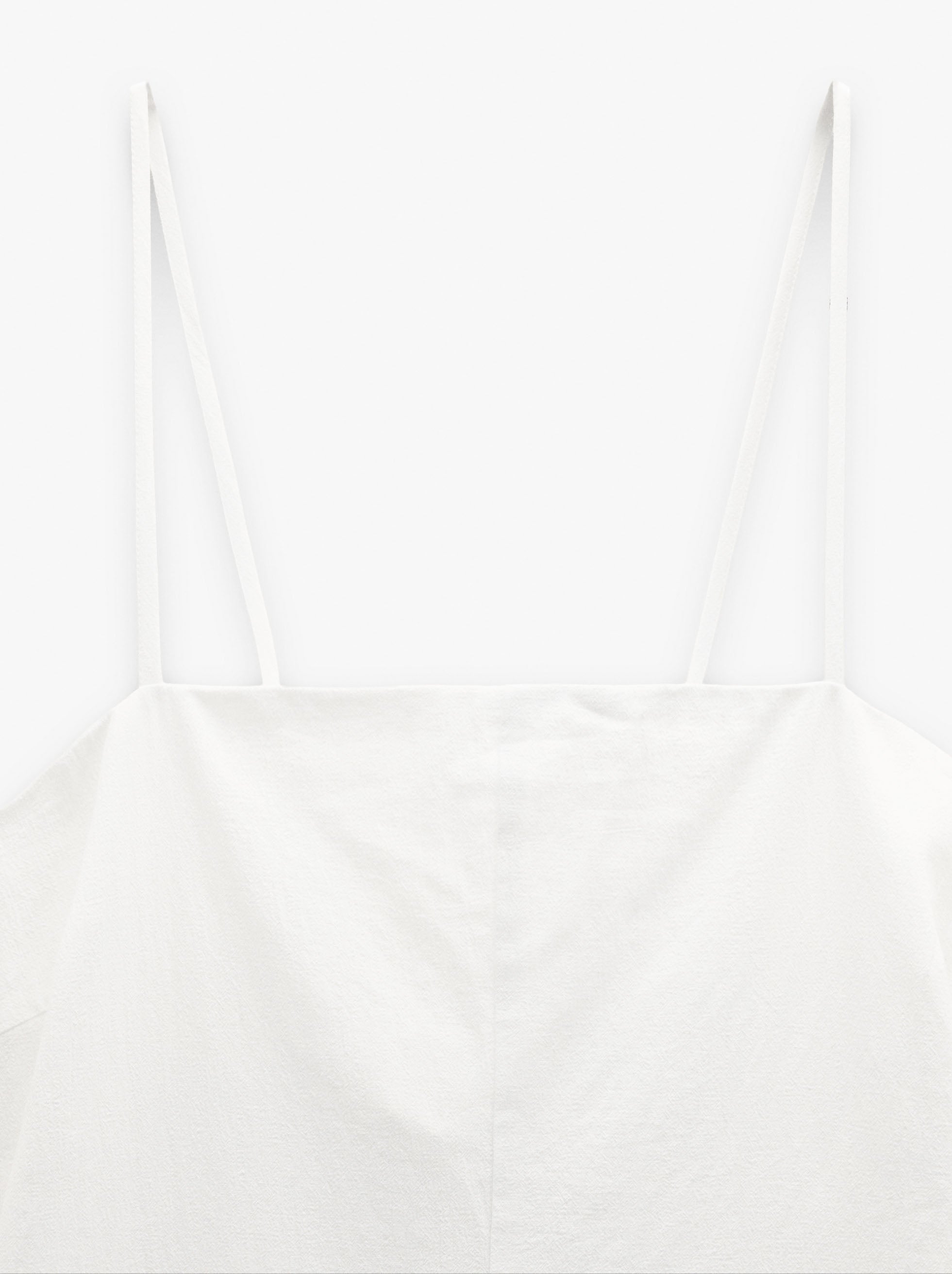Vestido Liso Con Tirantes 100% Algodón