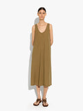 Vestido Midi Liso Y Fluido
