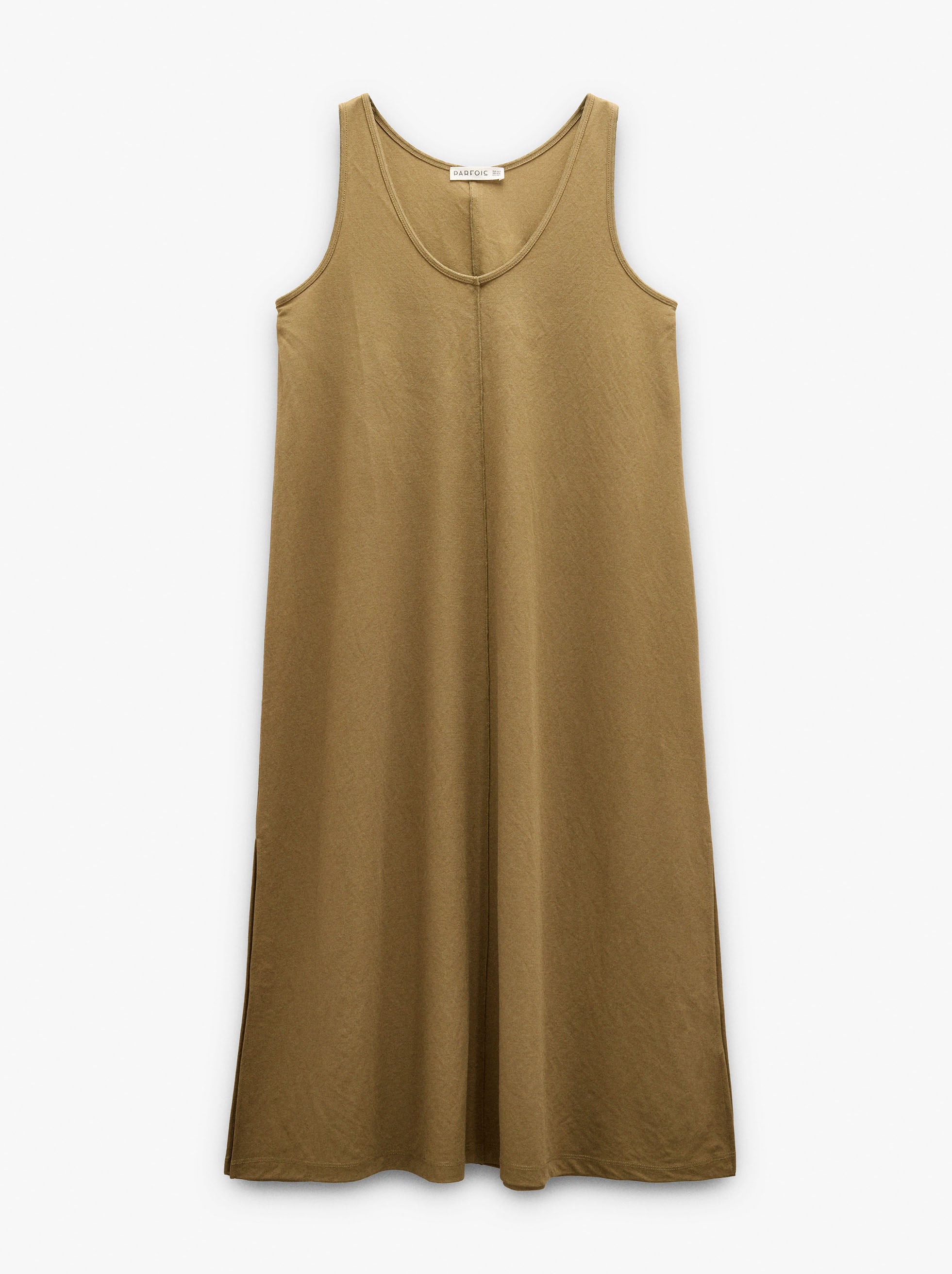 Vestido Midi Liso Y Fluido