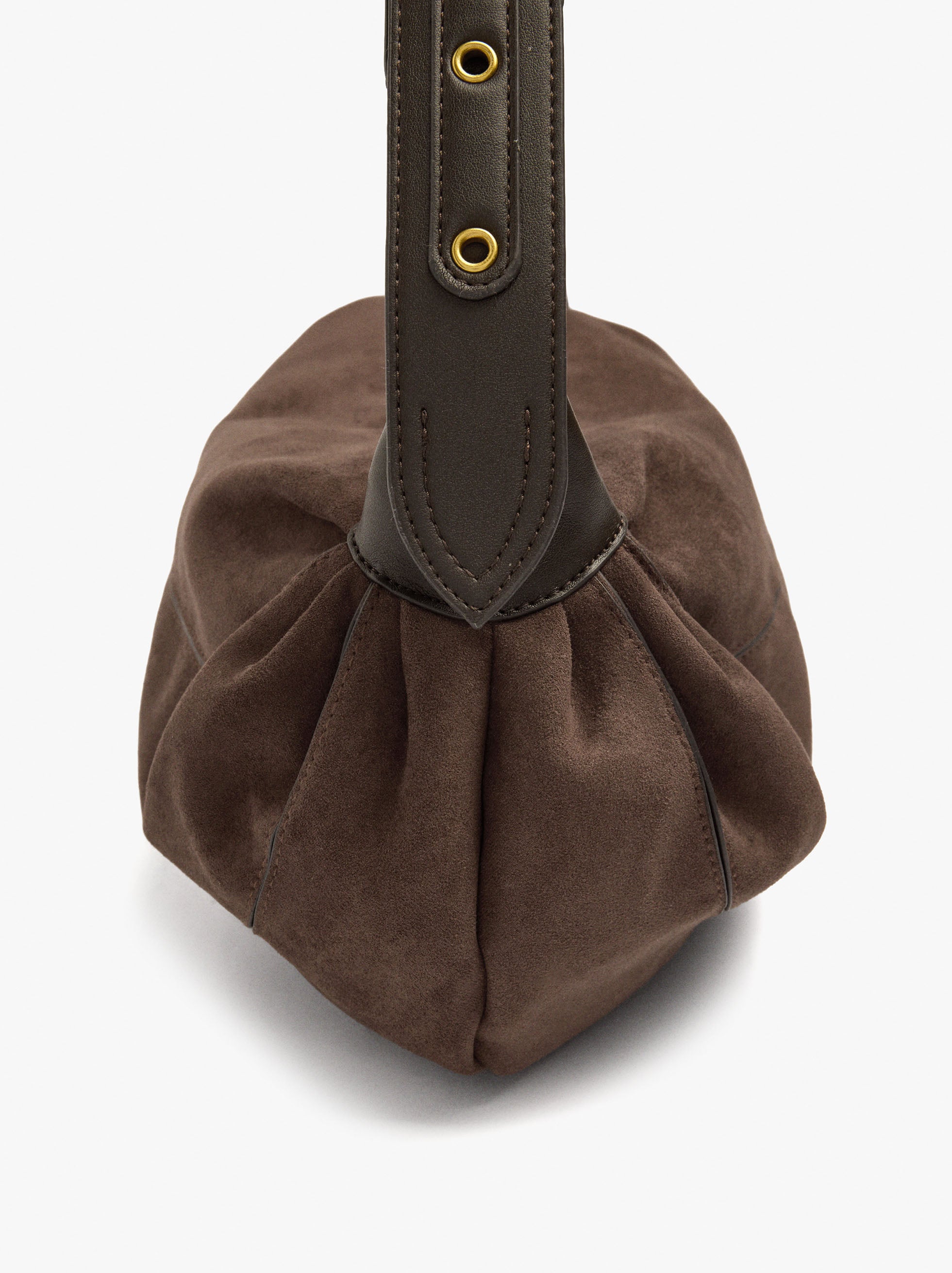 Bolso De Hombro Efecto Piel Con Flecos