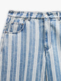 Pantalón De Vaquero Con Rayas De Algodón