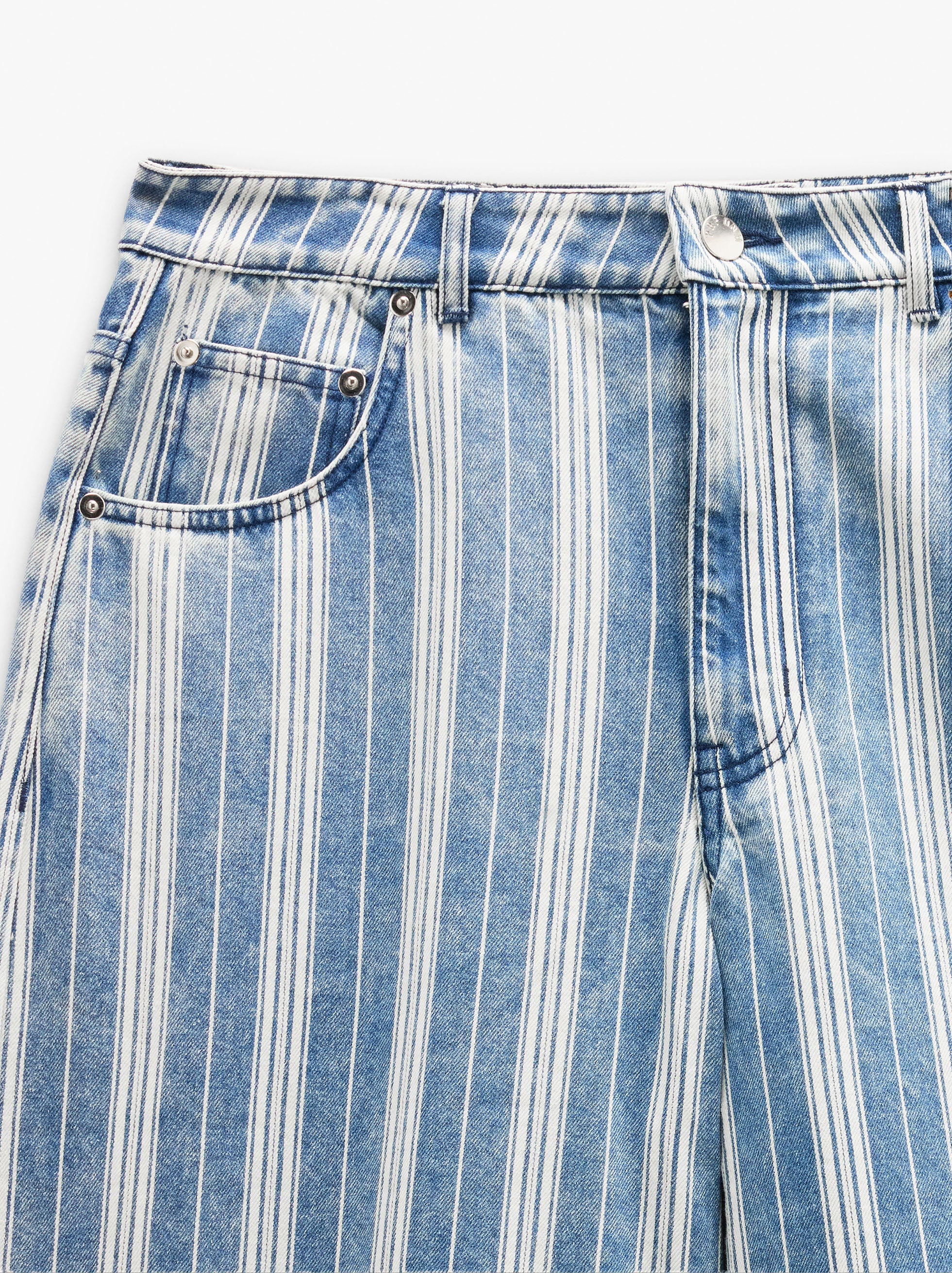 Pantalón De Vaquero Con Rayas De Algodón