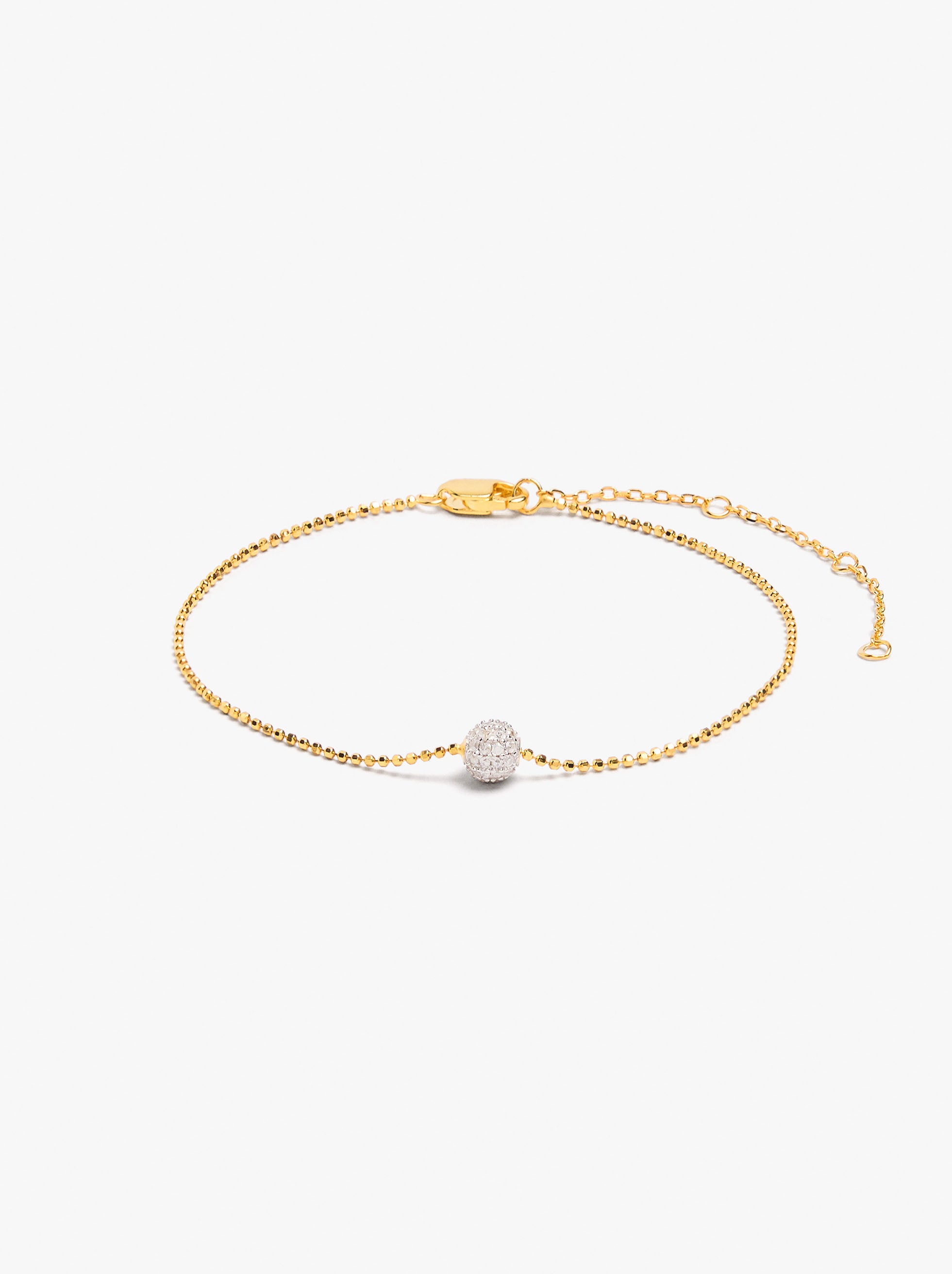 Pulsera Con Circonitas - Plata De Ley 925