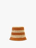 Sombrero Bucket A Rayas De Rafia