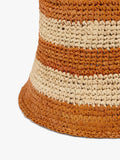 Sombrero Bucket A Rayas De Rafia