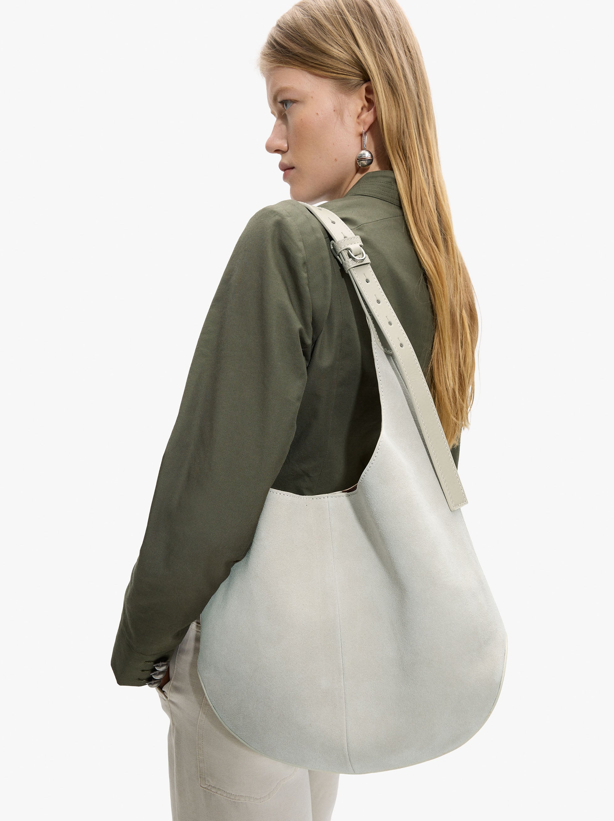 Bolso De Piel Redondeado Con Bolsa Removible