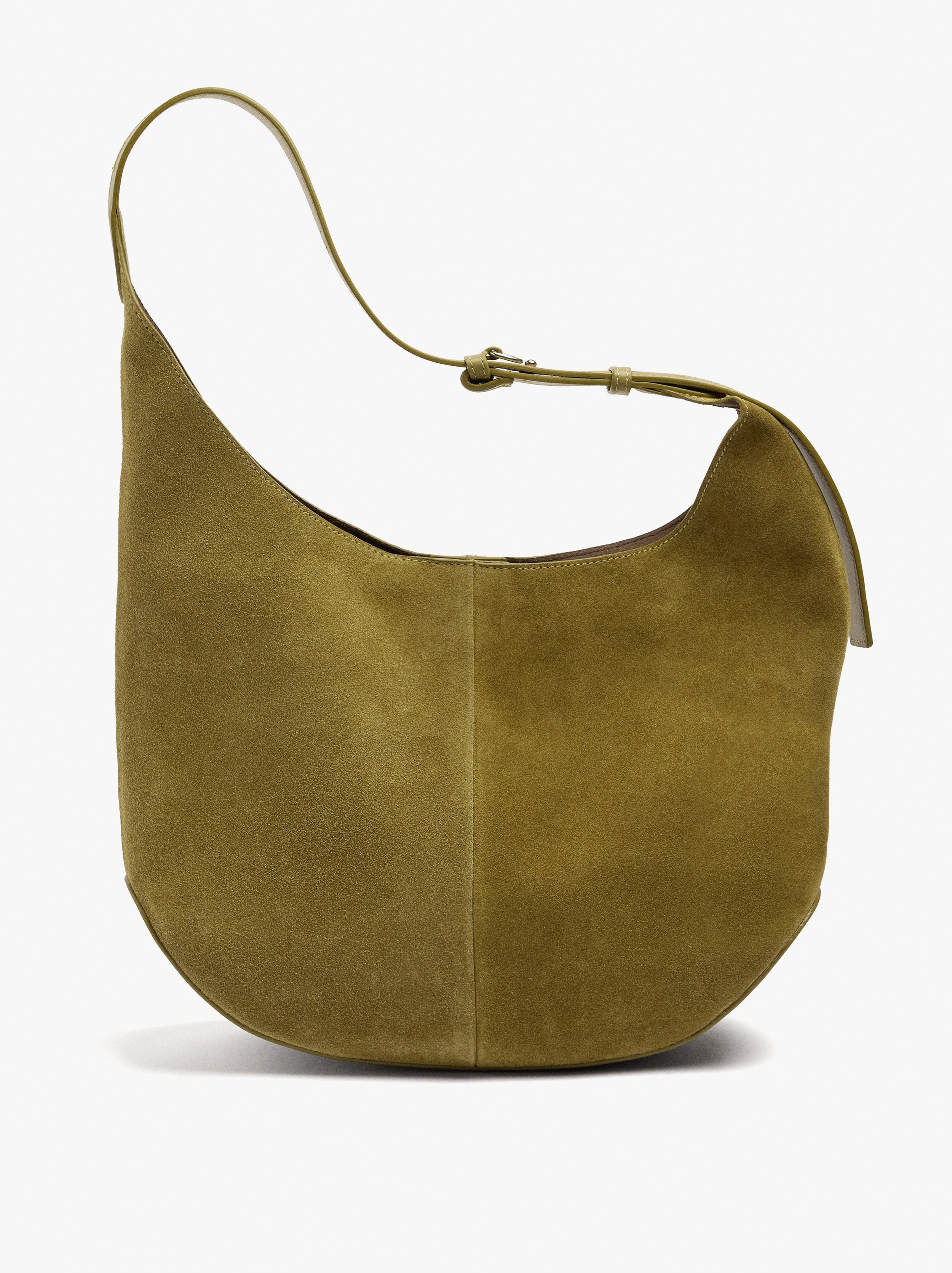 Bolso De Piel Redondeado Con Bolsa Removible