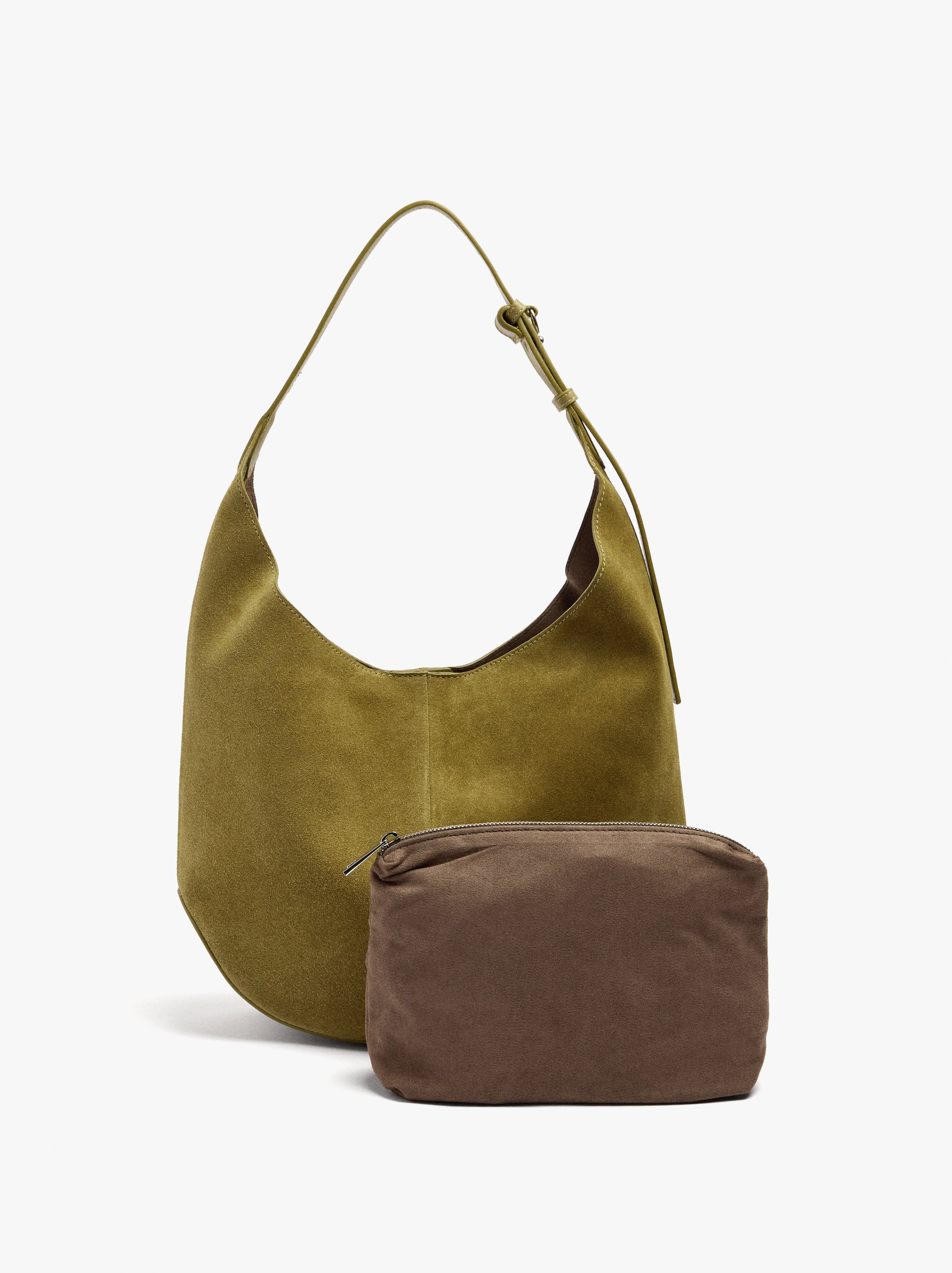Bolso De Piel Redondeado Con Bolsa Removible