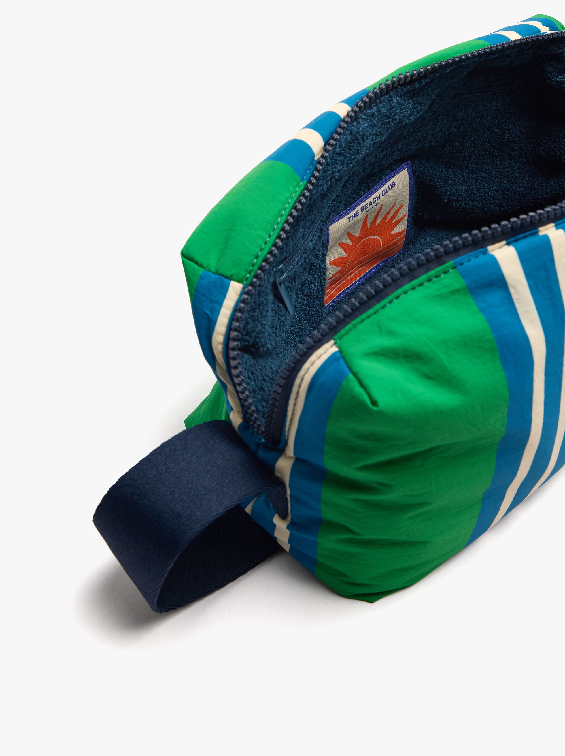 Bolsa Para Cosméticos Con Rayas De Nylon