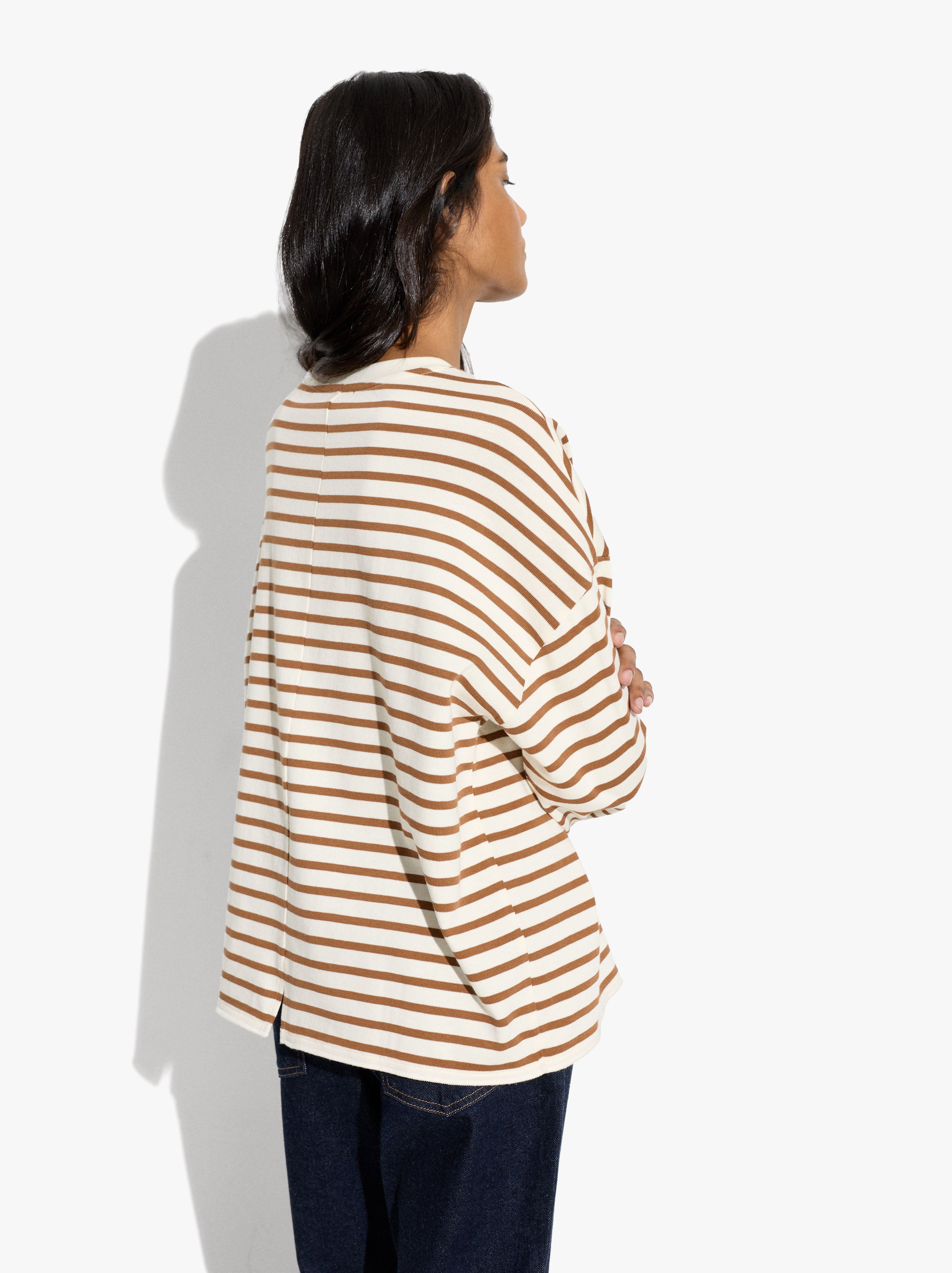 Camiseta De Algodón Con Rayas