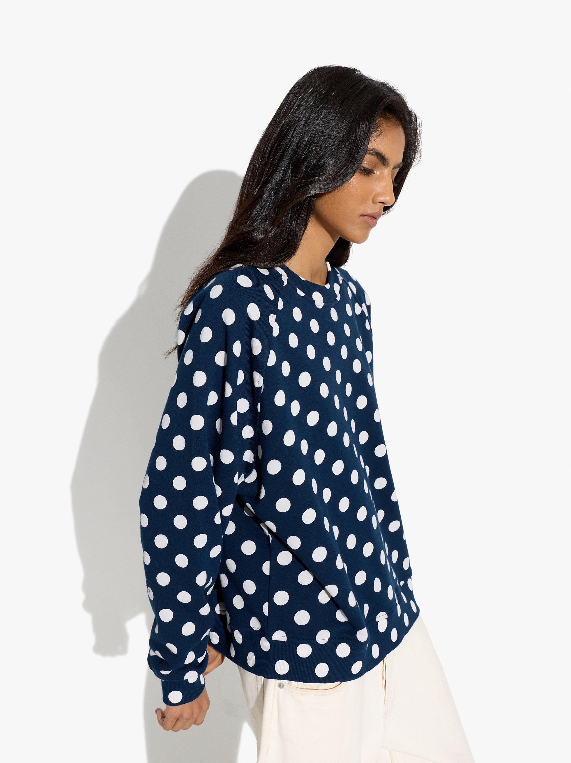 Sudadera De Algodón Con Lunares