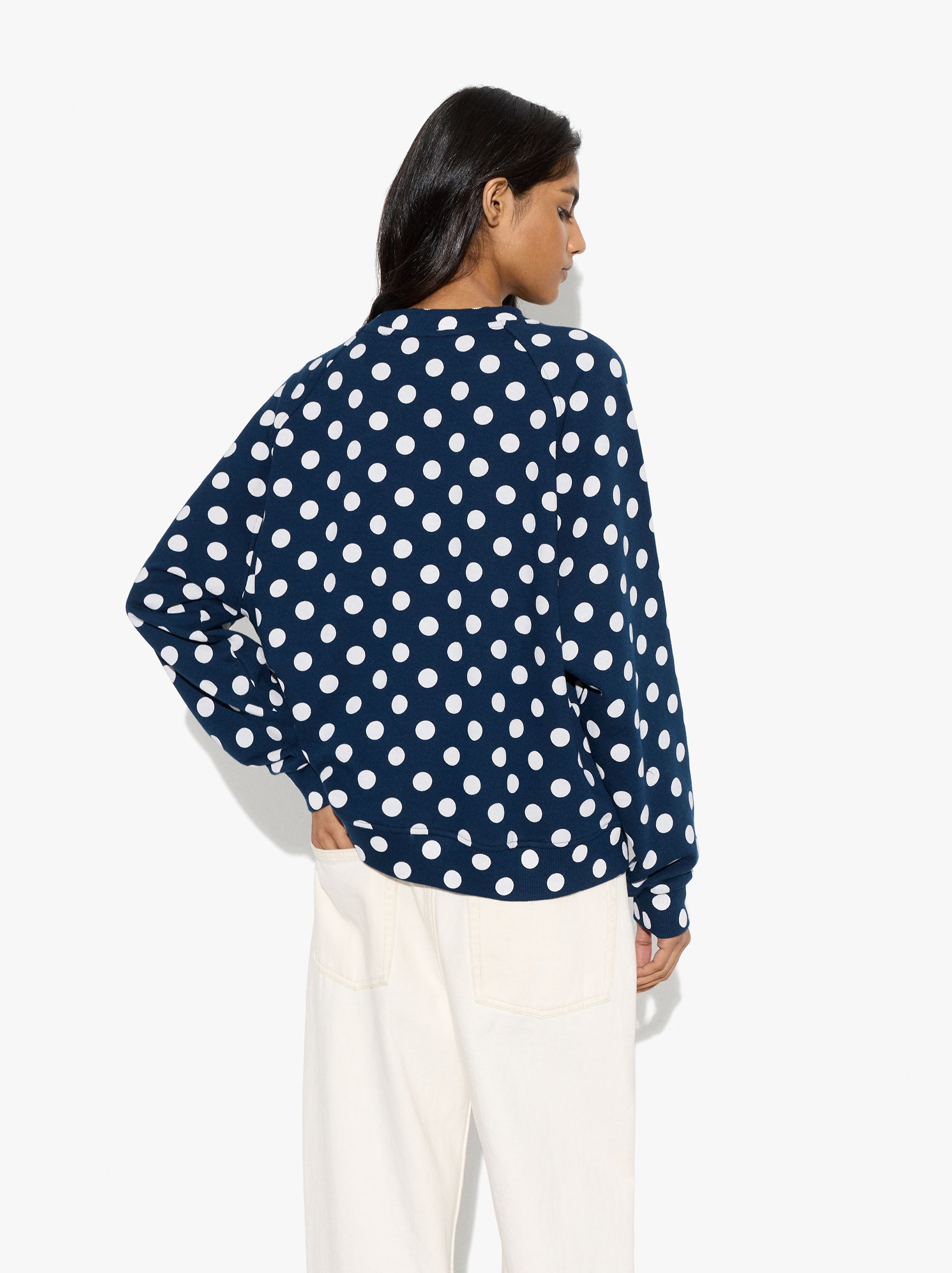 Sudadera De Algodón Con Lunares