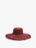 Sombrero Con Flecos Efecto Rafia