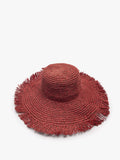 Sombrero Con Flecos Efecto Rafia