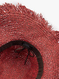 Sombrero Con Flecos Efecto Rafia