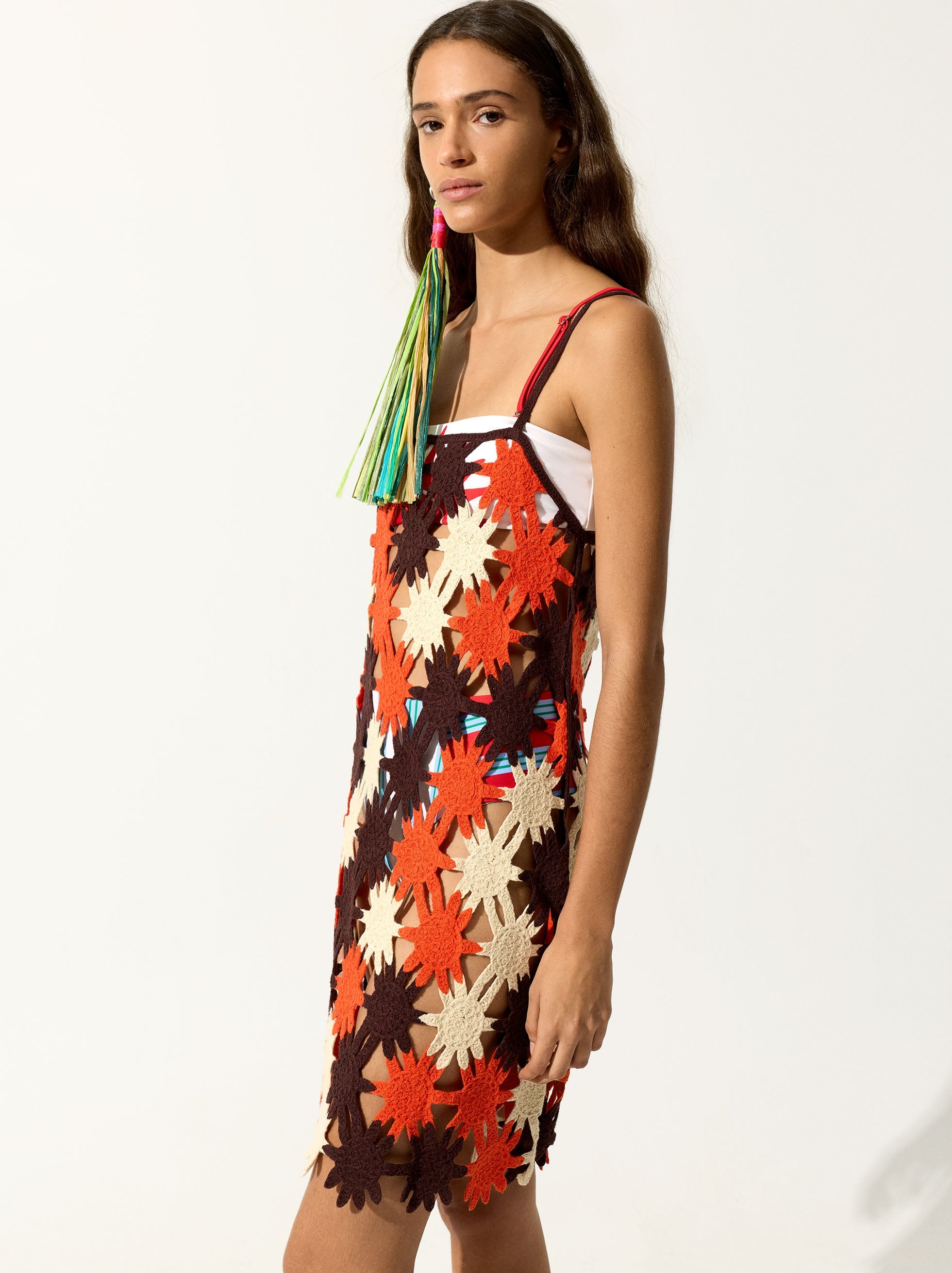 Vestido De Punto Abierto Croché