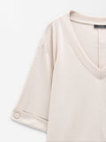 Camiseta De Escote En Pico