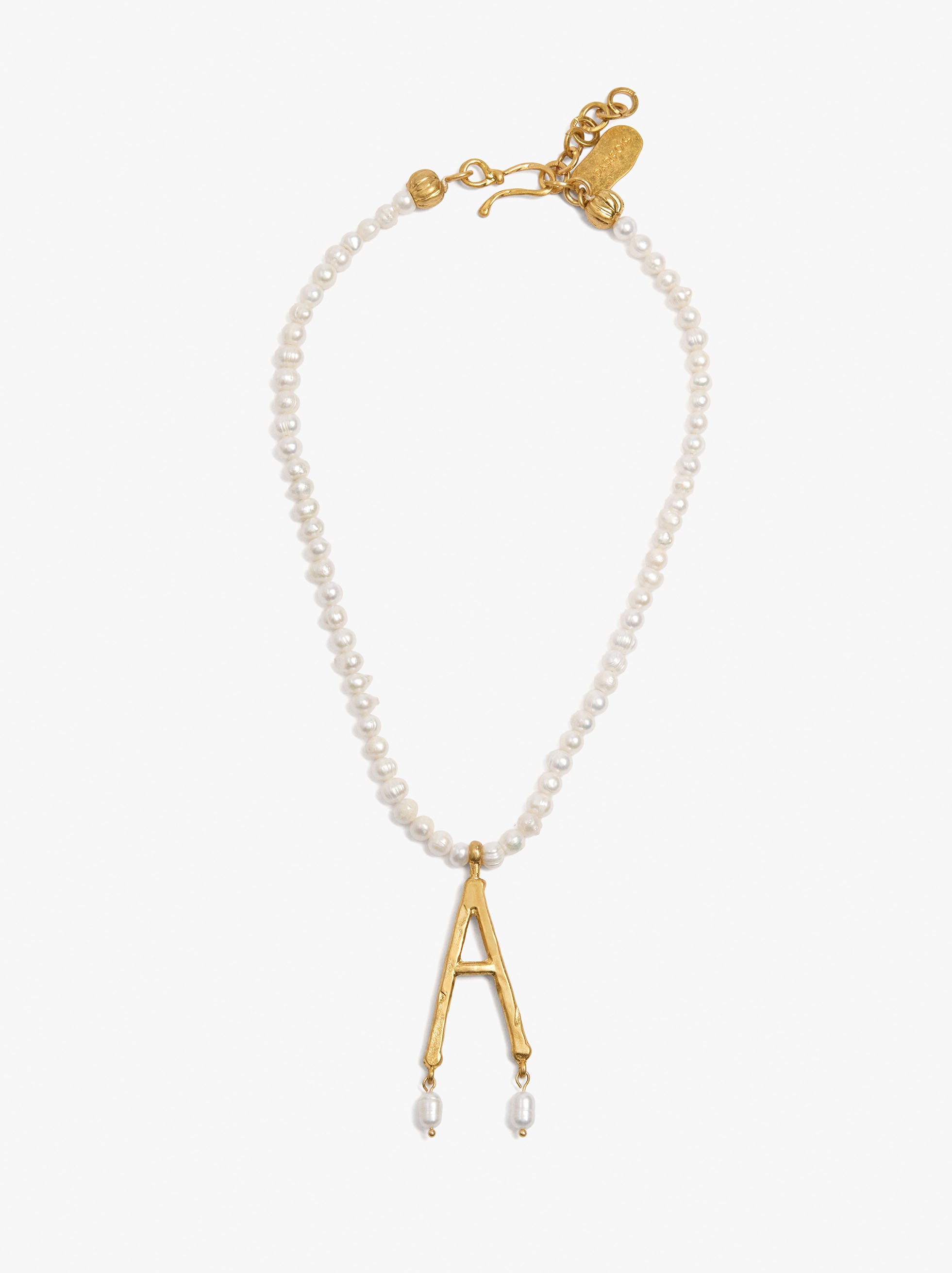 Collar De Perlas De Agua Dulce Con Letra
