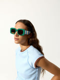 Gafas De Sol Cuadradas A Rayas