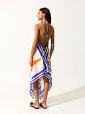 Vestido Halter Estampado 100% Algodón